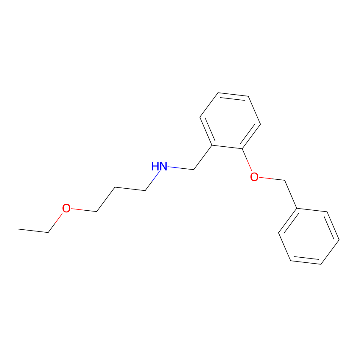 N-[2-(benzyloxy)benzyl]-N-(3-ethoxypropyl)amine molecular structure, CAS 774547-13-6