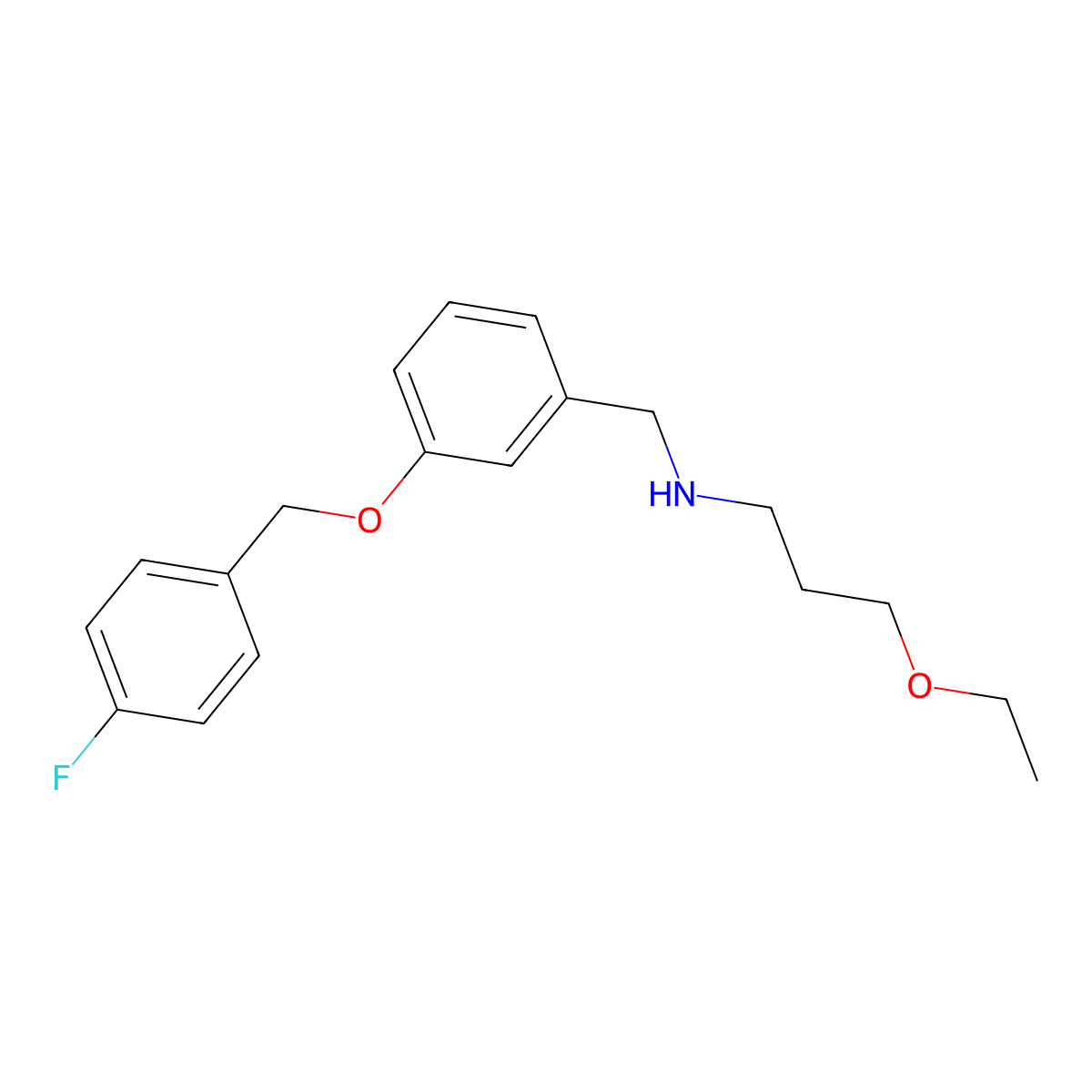 N-(3-ethoxypropyl)-N-{3-[(4-fluorobenzyl)oxy]benzyl}amine molecular structure, CAS 774547-21-6