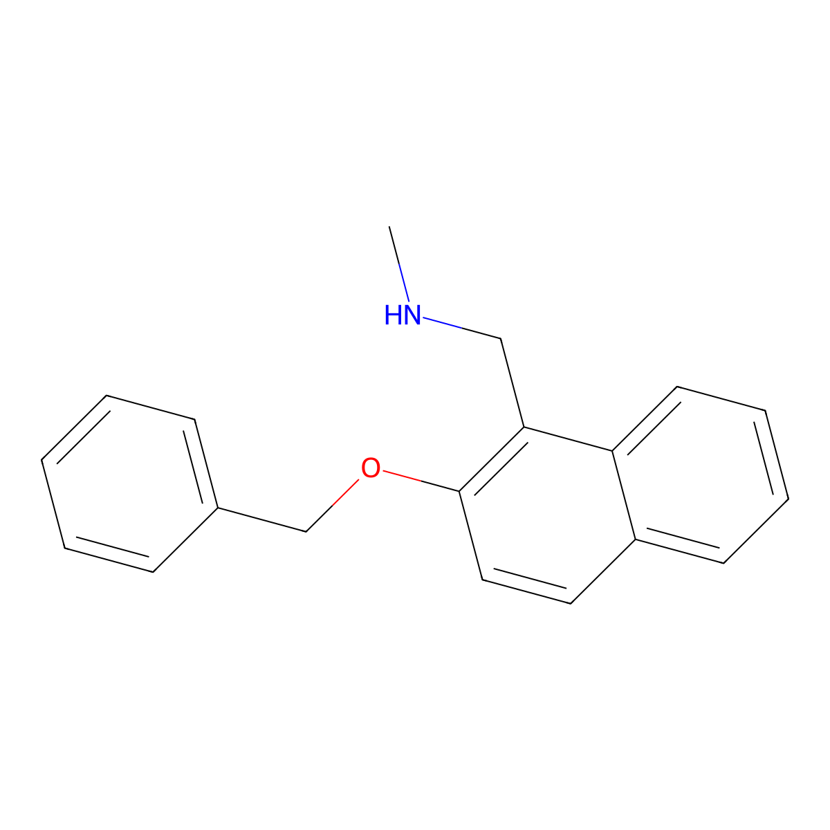 N-methyl-1-(2-phenylmethoxynaphthalen-1-yl)methanamine molecular structure, CAS 774547-31-8
