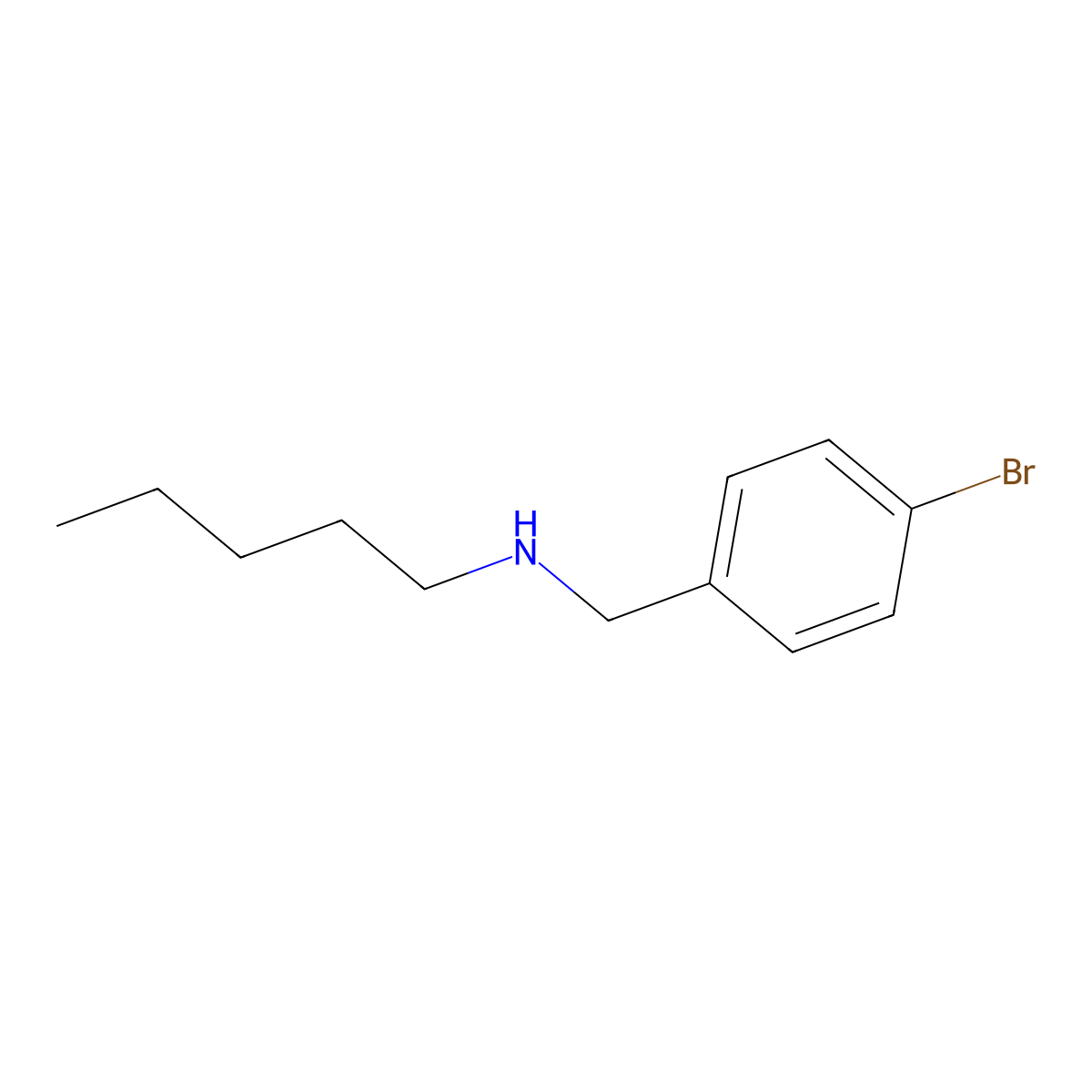 [(4-Bromophenyl)methyl](pentyl)amine molecular structure, CAS 774547-35-2