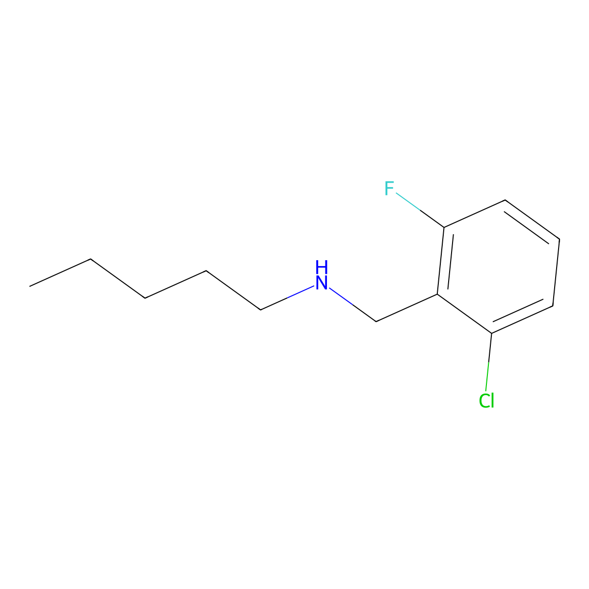 N-(2-chloro-6-fluorobenzyl)-N-pentylamine molecular structure, CAS 774547-37-4