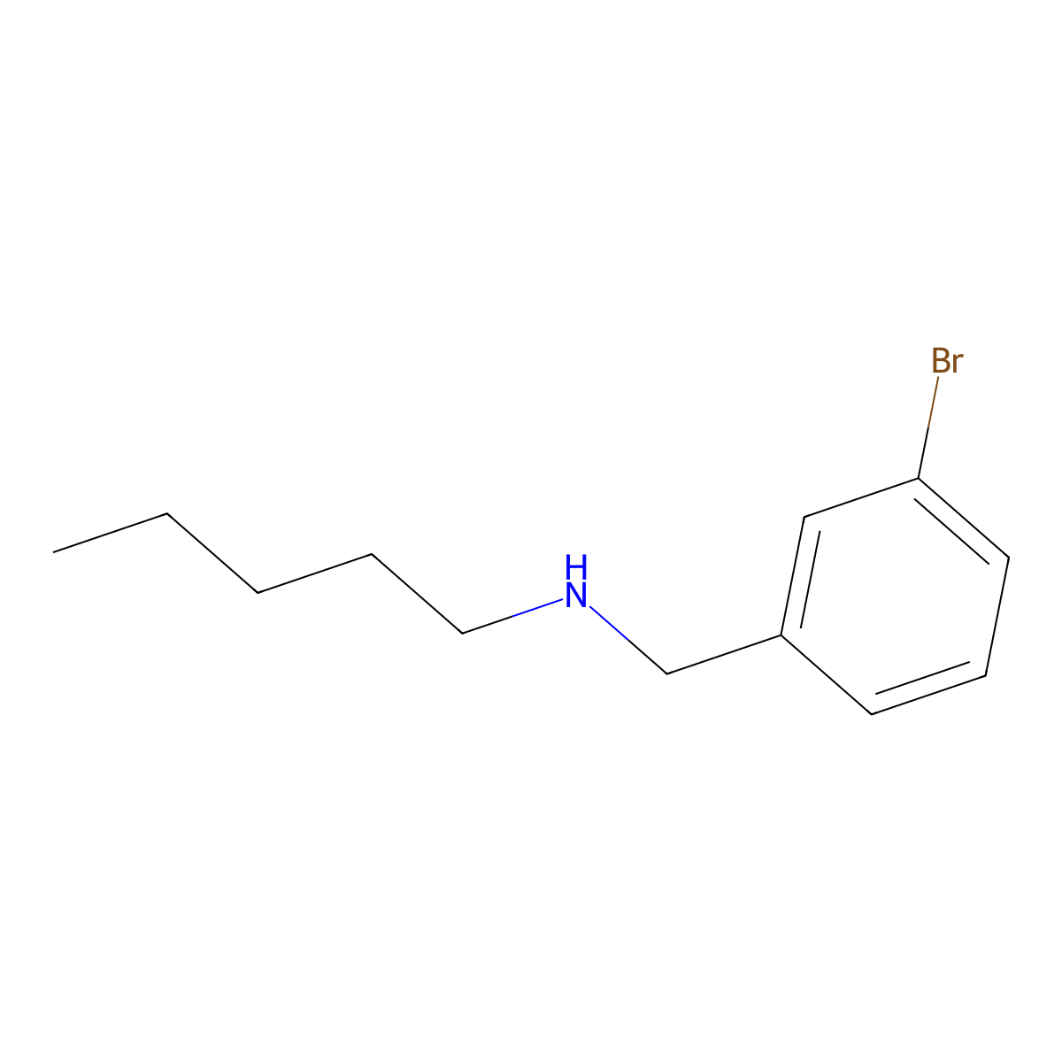 N-[(3-bromophenyl)methyl]-1-pentanamine molecular structure, CAS 774547-39-6