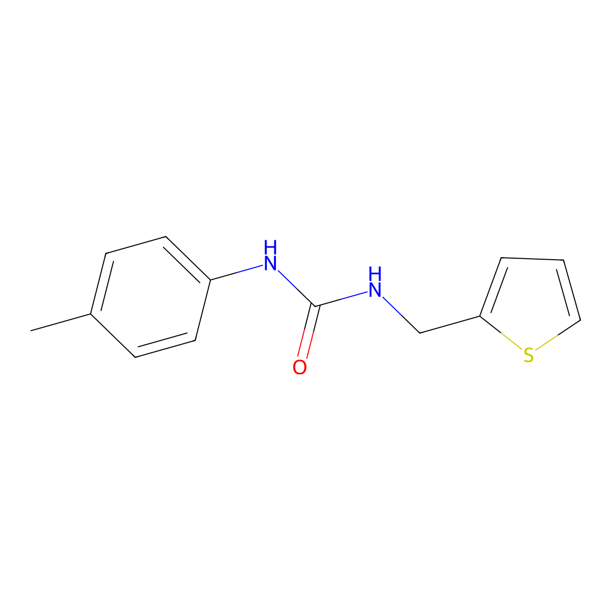 1-(4-Methylphenyl)-3-(thiophen-2-ylmethyl)urea molecular structure, CAS 774549-07-4