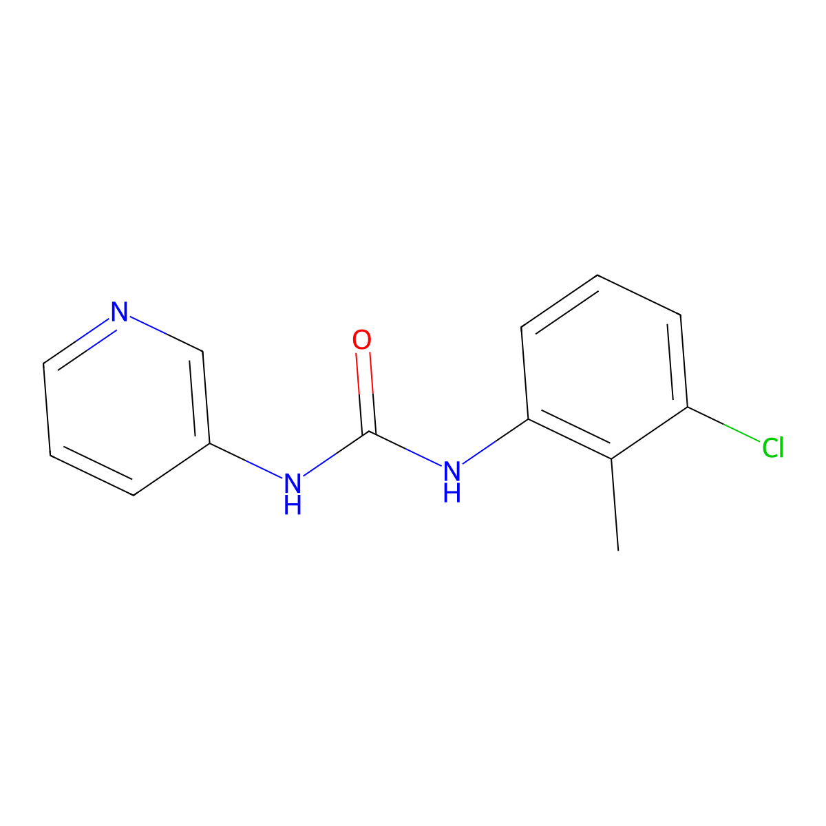 1-(3-Chloro-2-methylphenyl)-3-pyridin-3-ylurea molecular structure, CAS 774549-47-2