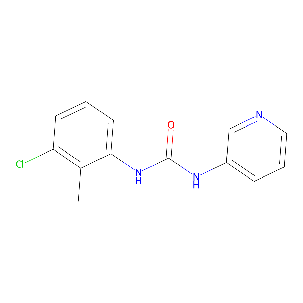 1-(3-Chloro-2-methylphenyl)-3-pyridin-3-ylurea molecular structure, CAS 774549-47-2