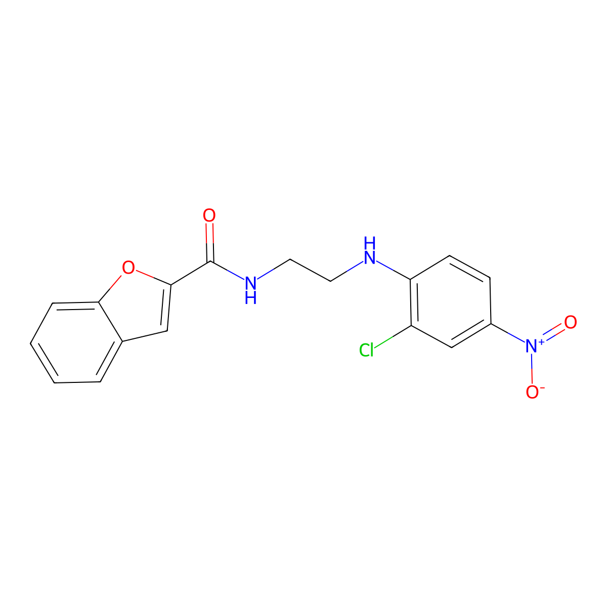 N-[2-(2-chloro-4-nitroanilino)ethyl]-1-benzofuran-2-carboxamide molecular structure, CAS 774549-92-7