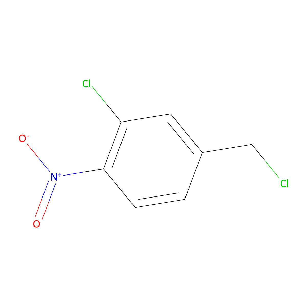2-Chloro-4-(chloromethyl)-1-nitrobenzene molecular structure, CAS 77455-59-5
