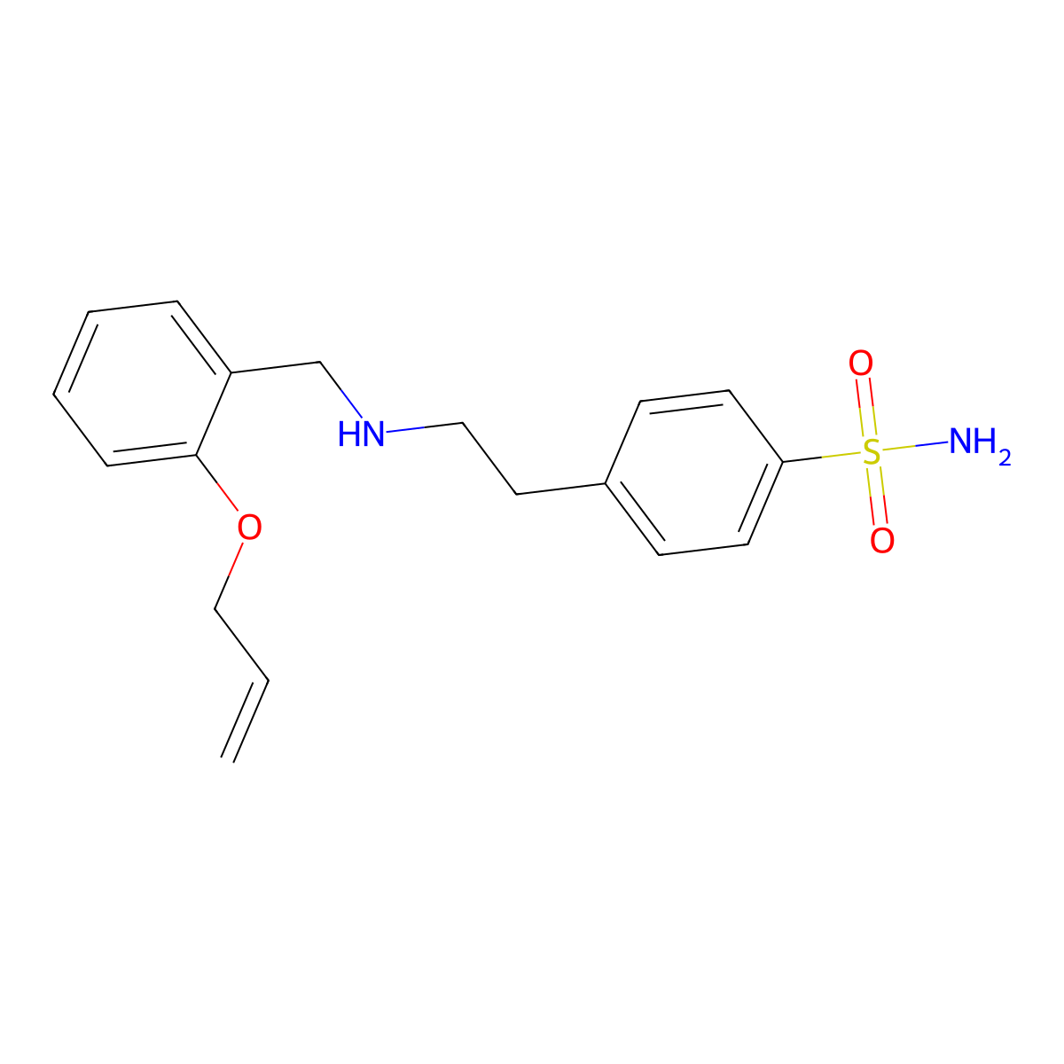 4-(2-{[2-(Prop-2-en-1-yloxy)benzyl]amino}ethyl)benzenesulfonamide molecular structure, CAS 774550-71-9
