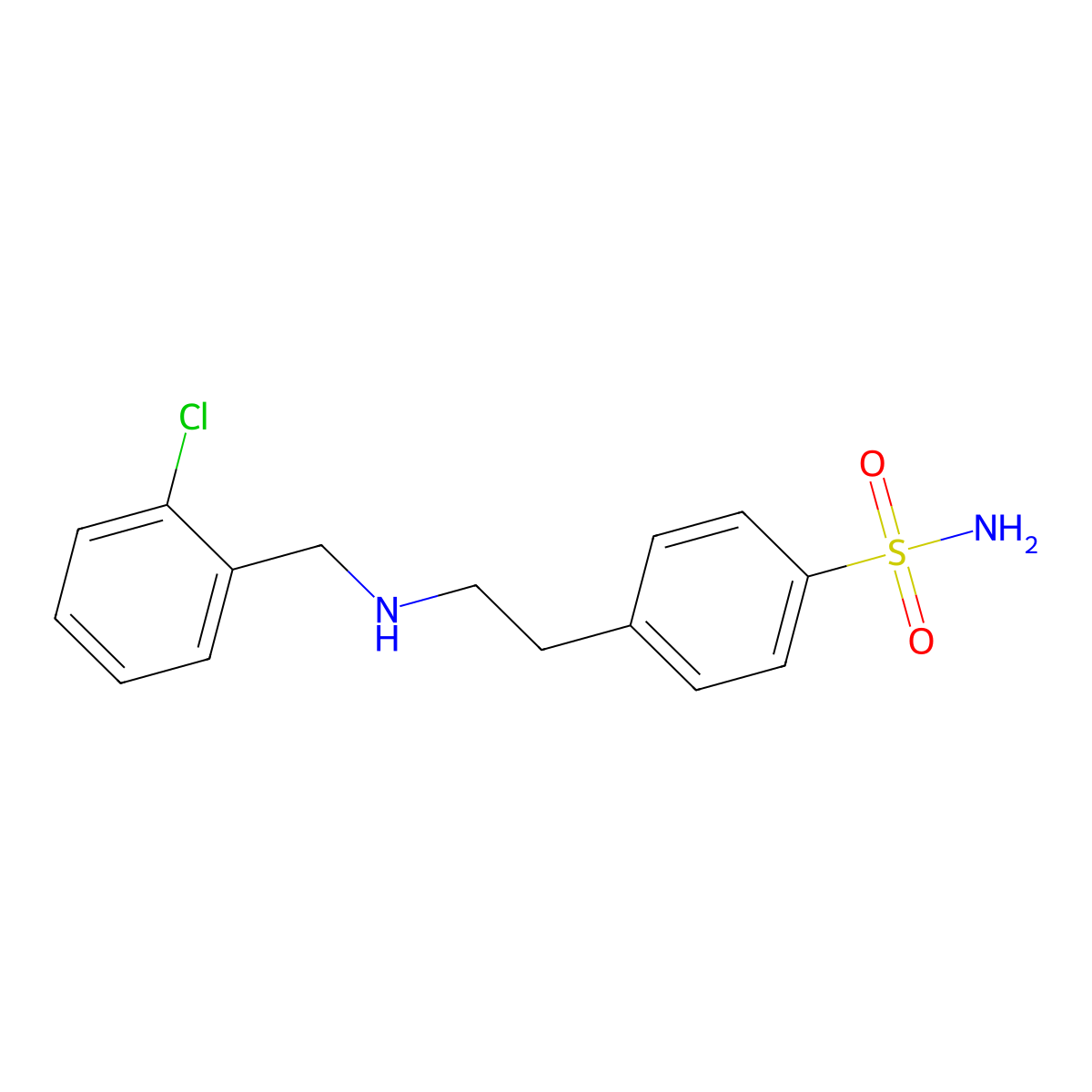 4-{2-[(2-Chlorobenzyl)amino]ethyl}benzenesulfonamide molecular structure, CAS 774550-87-7