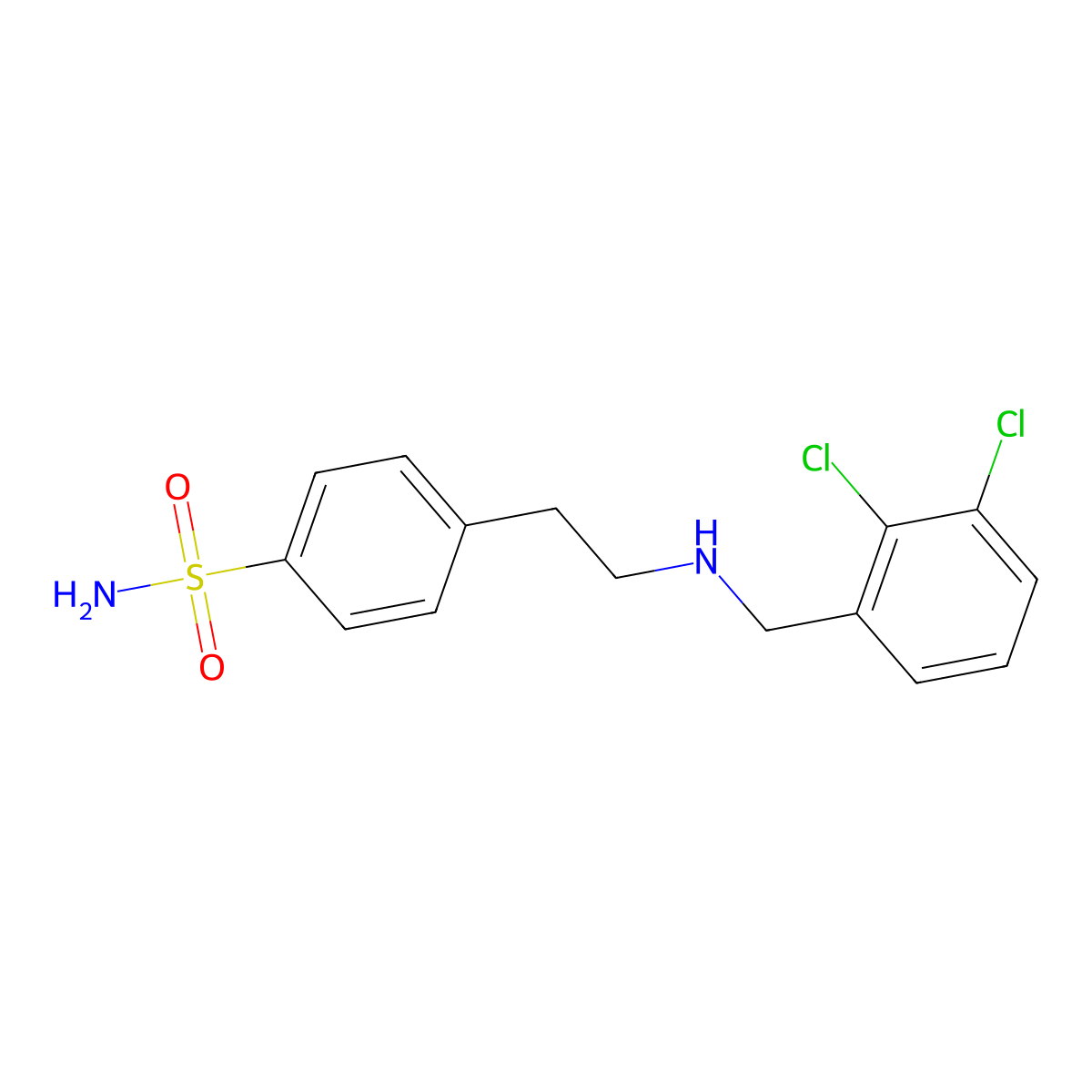 4-[2-[(2,3-Dichlorophenyl)methylamino]ethyl]benzenesulfonamide molecular structure, CAS 774550-89-9