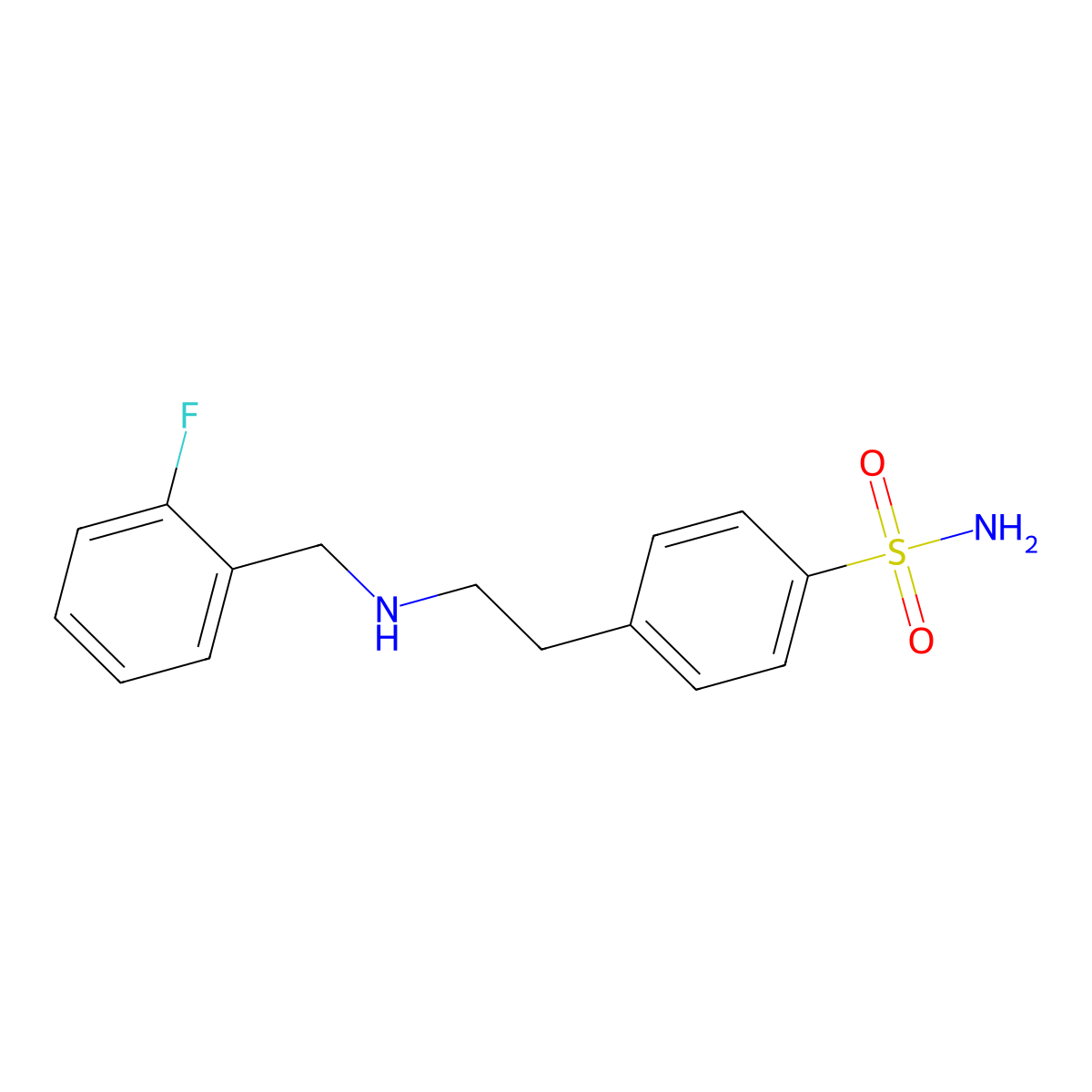 4-{2-[(2-Fluorobenzyl)amino]ethyl}benzenesulfonamide molecular structure, CAS 774550-91-3