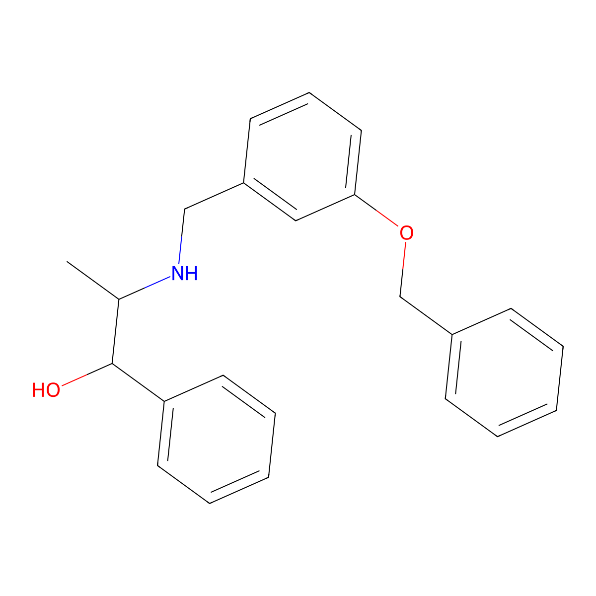 2-{[3-(Benzyloxy)benzyl]amino}-1-phenylpropan-1-ol molecular structure, CAS 774551-03-0
