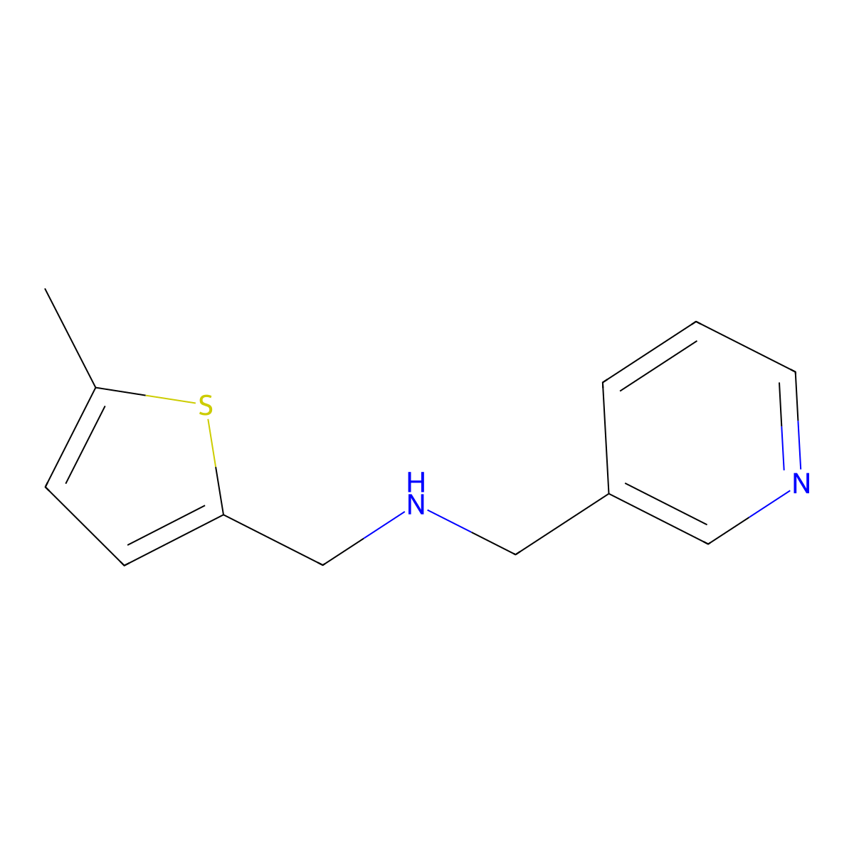 1-(5-methylthiophen-2-yl)-N-(pyridin-3-ylmethyl)methanamine molecular structure, CAS 774551-31-4