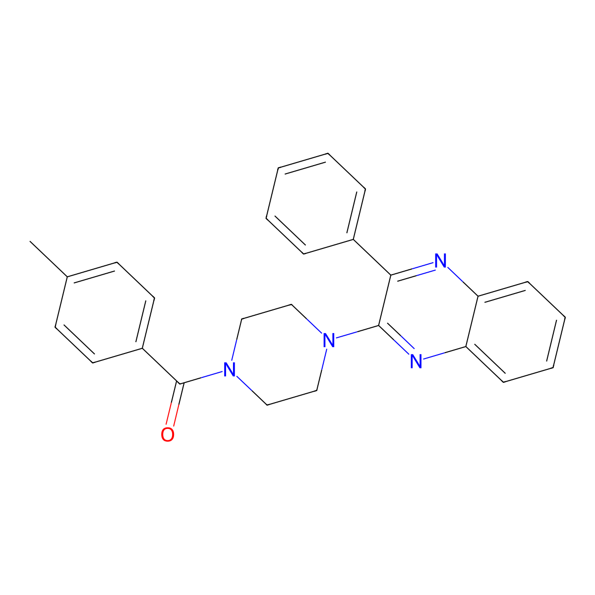 (4-Methylphenyl)[4-(3-phenylquinoxalin-2-yl)piperazin-1-yl]methanone molecular structure, CAS 774551-37-0