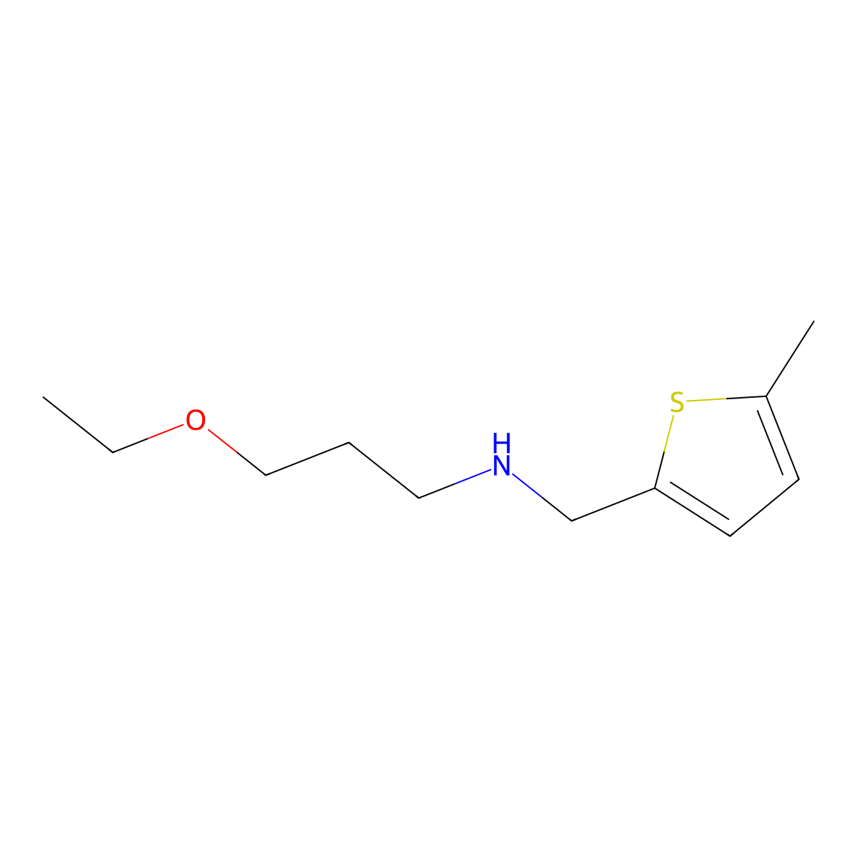 3-ethoxy-N-[(5-methylthiophen-2-yl)methyl]propan-1-amine molecular structure, CAS 774551-38-1