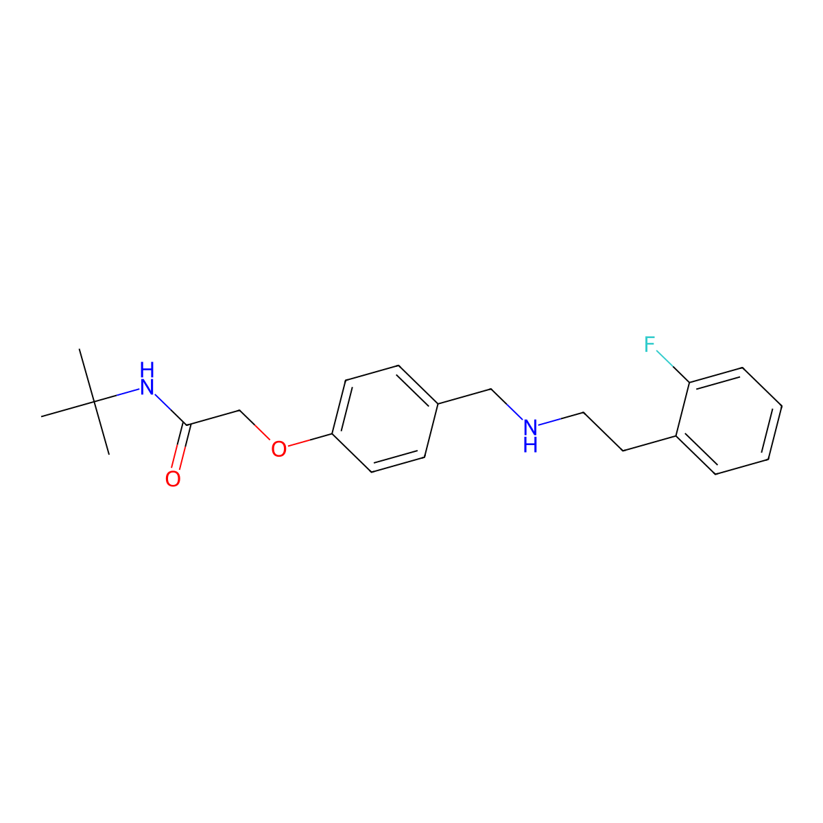 N-tert-butyl-2-[4-({[2-(2-fluorophenyl)ethyl]amino}methyl)phenoxy]acetamide molecular structure, CAS 774551-56-3