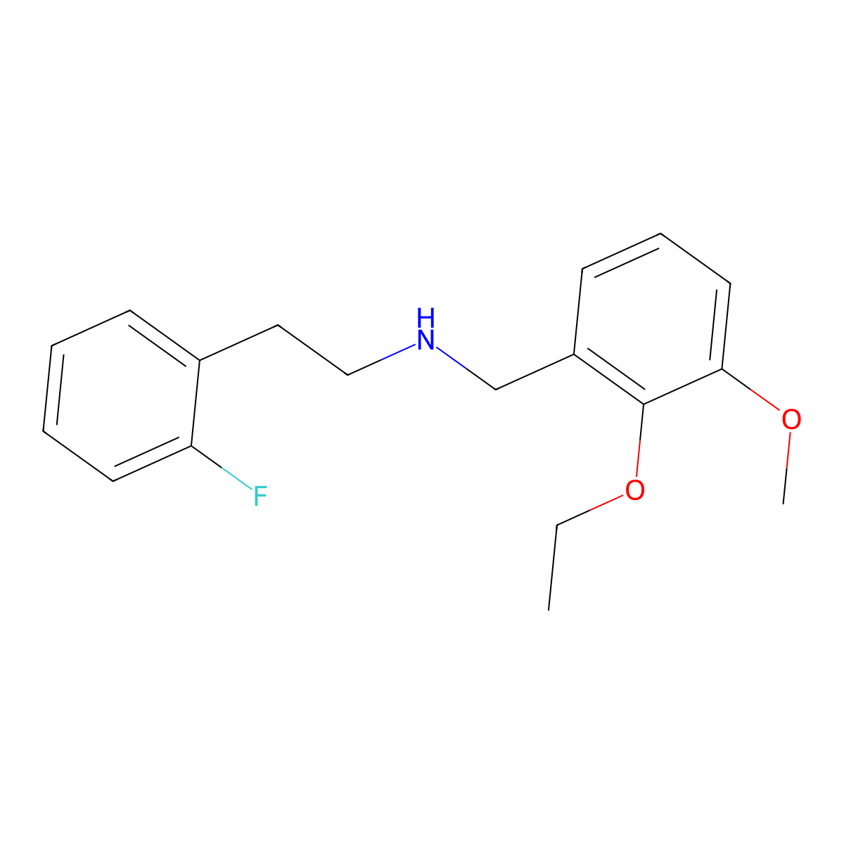 N-(2-ethoxy-3-methoxybenzyl)-N-[2-(2-fluorophenyl)ethyl]amine molecular structure, CAS 774551-68-7