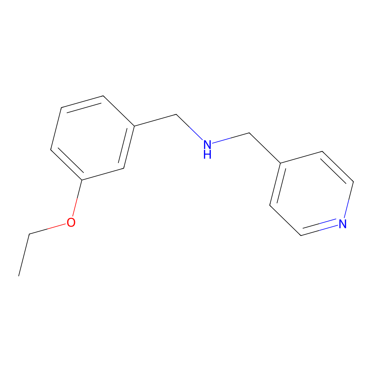 N-(3-ethoxybenzyl)-N-(4-pyridinylmethyl)amine molecular structure, CAS 774551-72-3