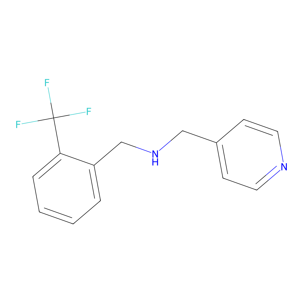 (Pyridin-4-ylmethyl)(2-trifluoromethylbenzyl)amine molecular structure, CAS 774551-78-9