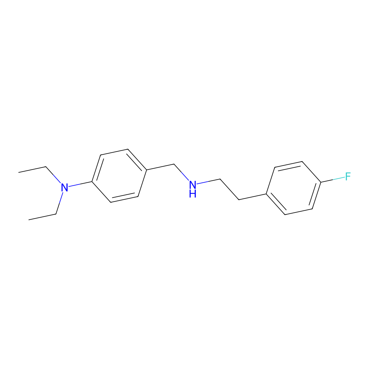 N,N-diethyl-4-[[2-(4-fluorophenyl)ethylamino]methyl]aniline molecular structure, CAS 774551-97-2