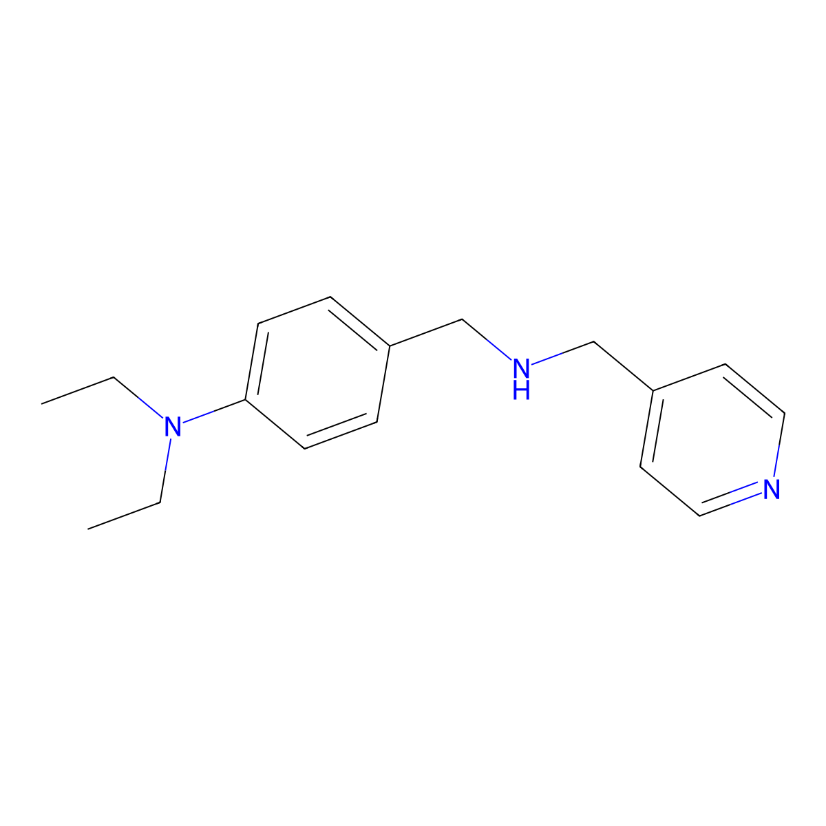 N-[4-(diethylamino)benzyl]-N-(4-pyridinylmethyl)amine molecular structure, CAS 774551-99-4
