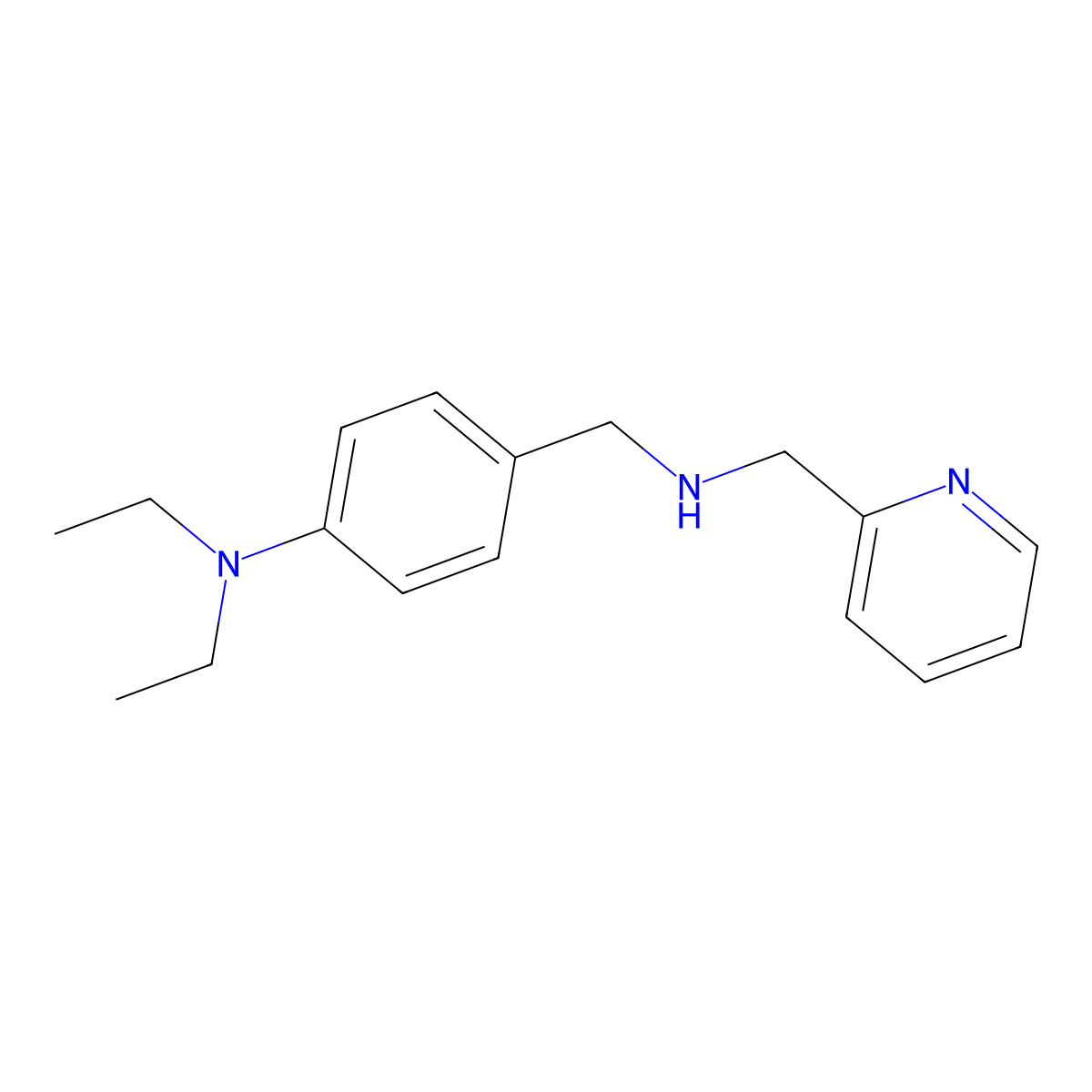 N-[4-(diethylamino)benzyl]-N-(2-pyridinylmethyl)amine molecular structure, CAS 774552-05-5