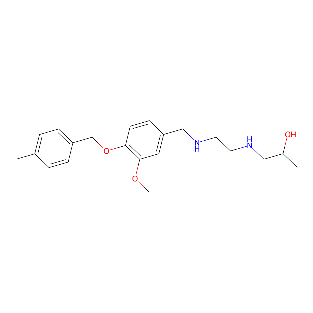 1-{[2-({3-Methoxy-4-[(4-methylbenzyl)oxy]benzyl}amino)ethyl]amino}propan-2-ol molecular structure, CAS 774552-15-7