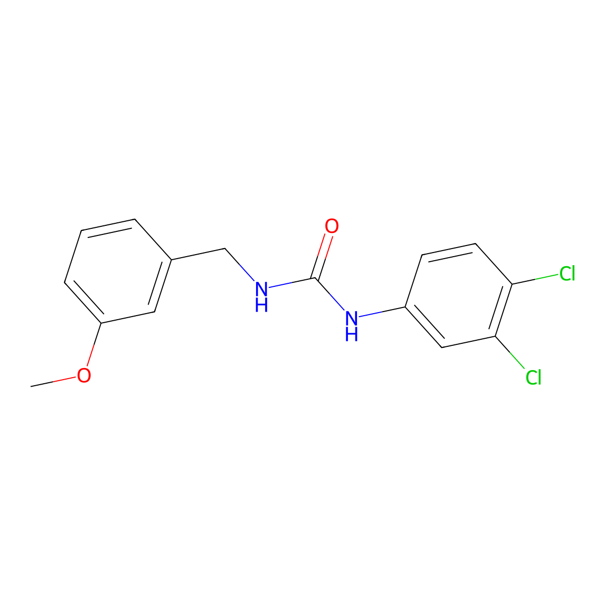 1-(3,4-Dichlorophenyl)-3-(3-methoxybenzyl)urea molecular structure, CAS 774552-16-8