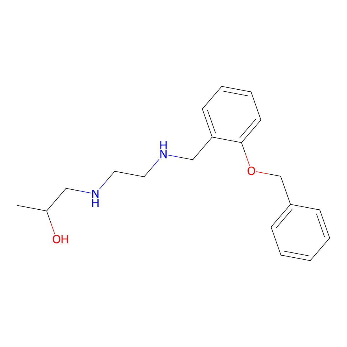1-[2-[(2-Phenylmethoxyphenyl)methylamino]ethylamino]propan-2-ol molecular structure, CAS 774552-27-1