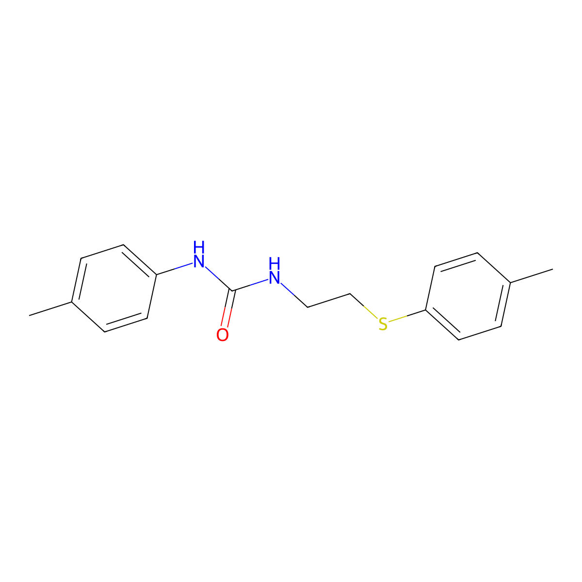 1-(4-Methylphenyl)-3-[2-(4-methylphenyl)sulfanylethyl]urea molecular structure, CAS 774552-30-6