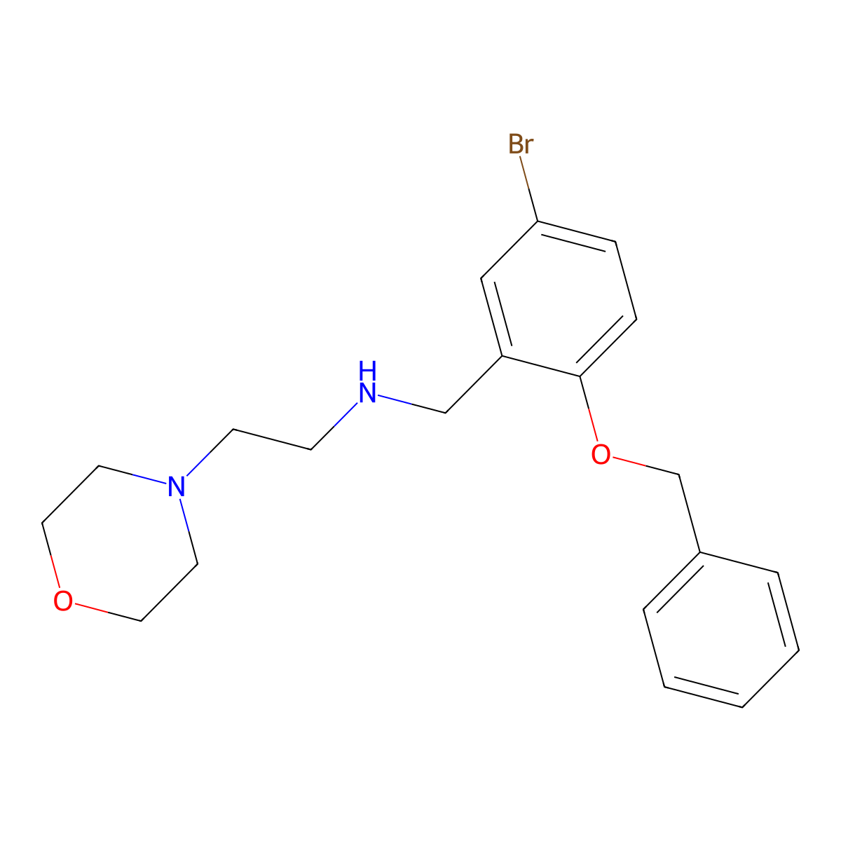 N-[2-(benzyloxy)-5-bromobenzyl]-2-(morpholin-4-yl)ethanamine molecular structure, CAS 774552-57-7