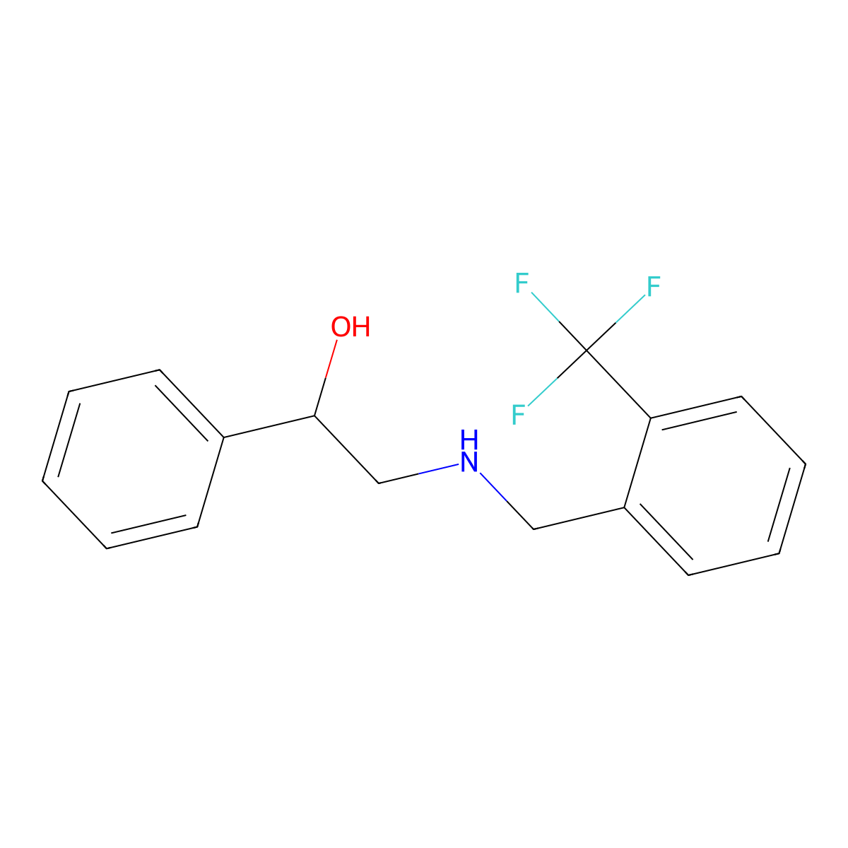 1-Phenyl-2-{[2-(trifluoromethyl)benzyl]amino}ethanol molecular structure, CAS 774552-83-9