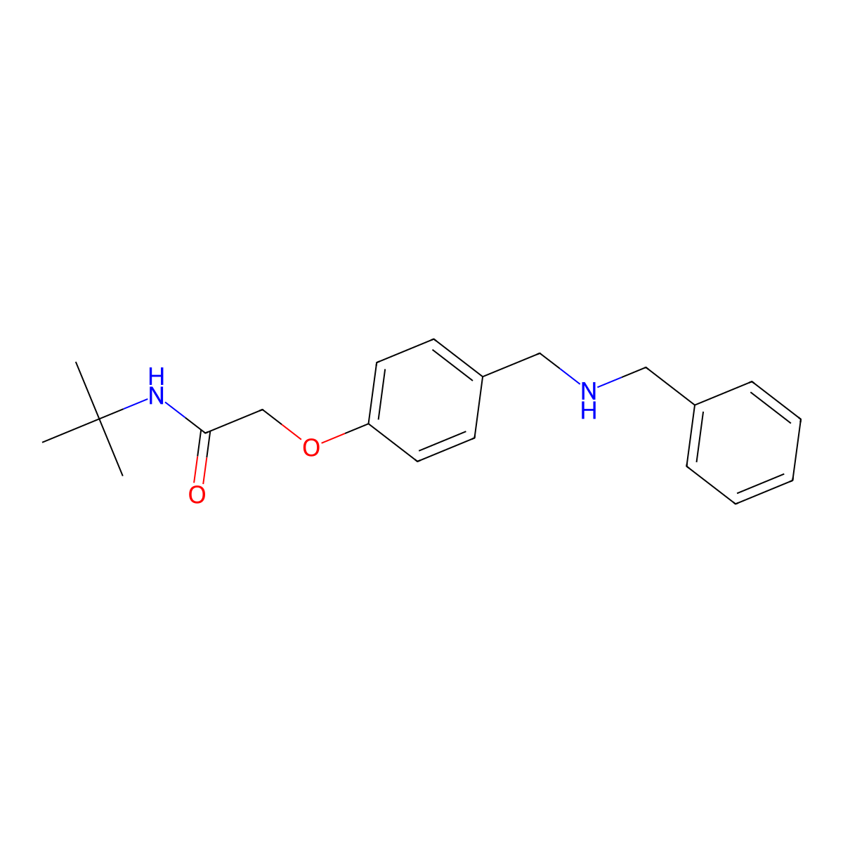 2-{4-[(benzylamino)methyl]phenoxy}-N-(tert-butyl)acetamide molecular structure, CAS 774552-91-9
