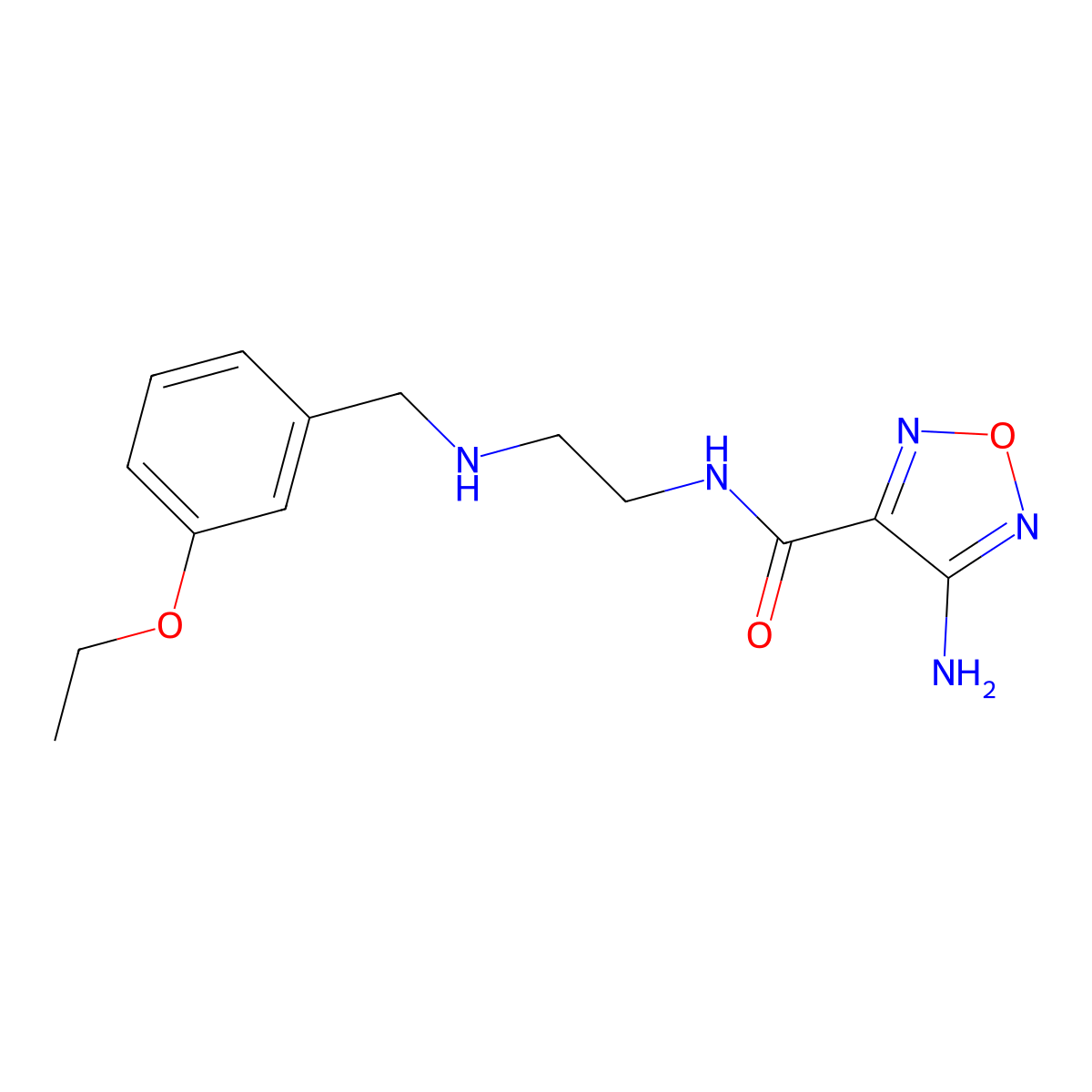 4-amino-N-{2-[(3-ethoxybenzyl)amino]ethyl}-1,2,5-oxadiazole-3-carboxamide molecular structure, CAS 774553-19-4