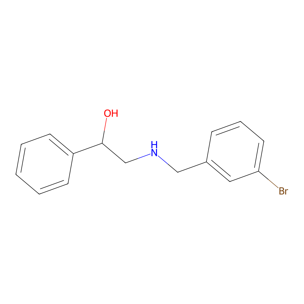 2-[(3-Bromobenzyl)amino]-1-phenylethanol molecular structure, CAS 774553-41-2