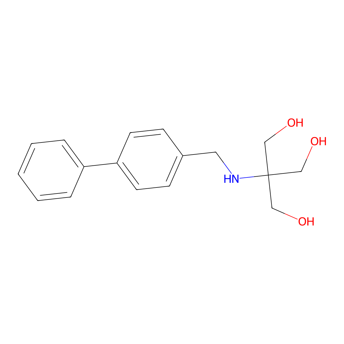 2-(Hydroxymethyl)-2-[(4-phenylphenyl)methylamino]propane-1,3-diol molecular structure, CAS 774553-71-8