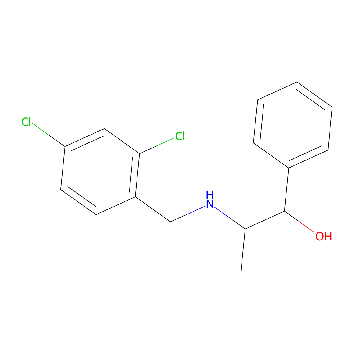 2-[(2,4-Dichlorobenzyl)amino]-1-phenyl-1-propanol molecular structure, CAS 774553-79-6
