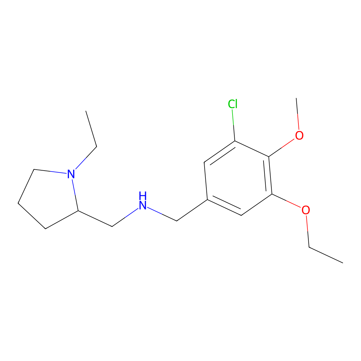 N-(3-chloro-5-ethoxy-4-methoxybenzyl)-N-[(1-ethyl-2-pyrrolidinyl)methyl]amine molecular structure, CAS 774553-85-4