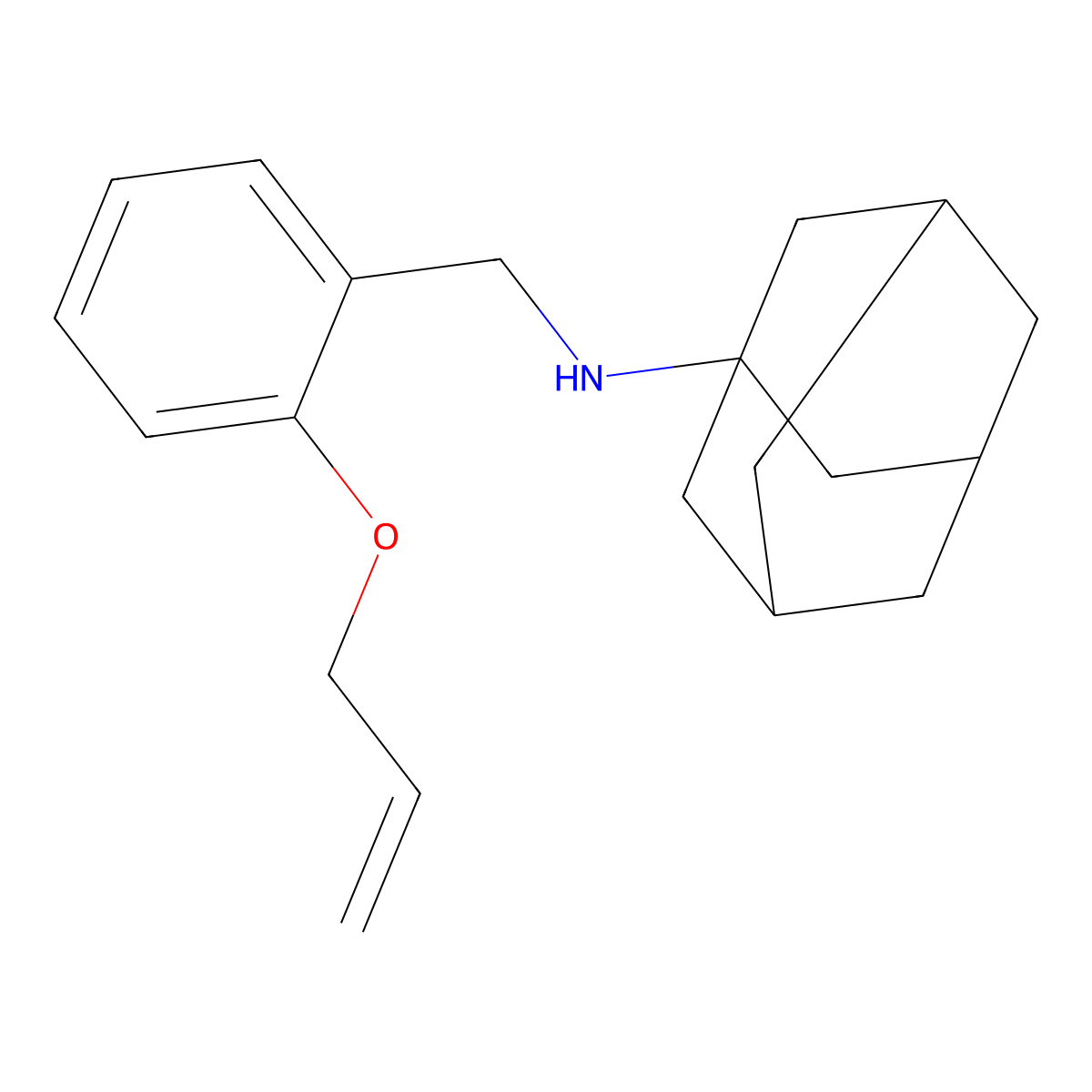 N-[(2-prop-2-enoxyphenyl)methyl]adamantan-1-amine molecular structure, CAS 774553-97-8