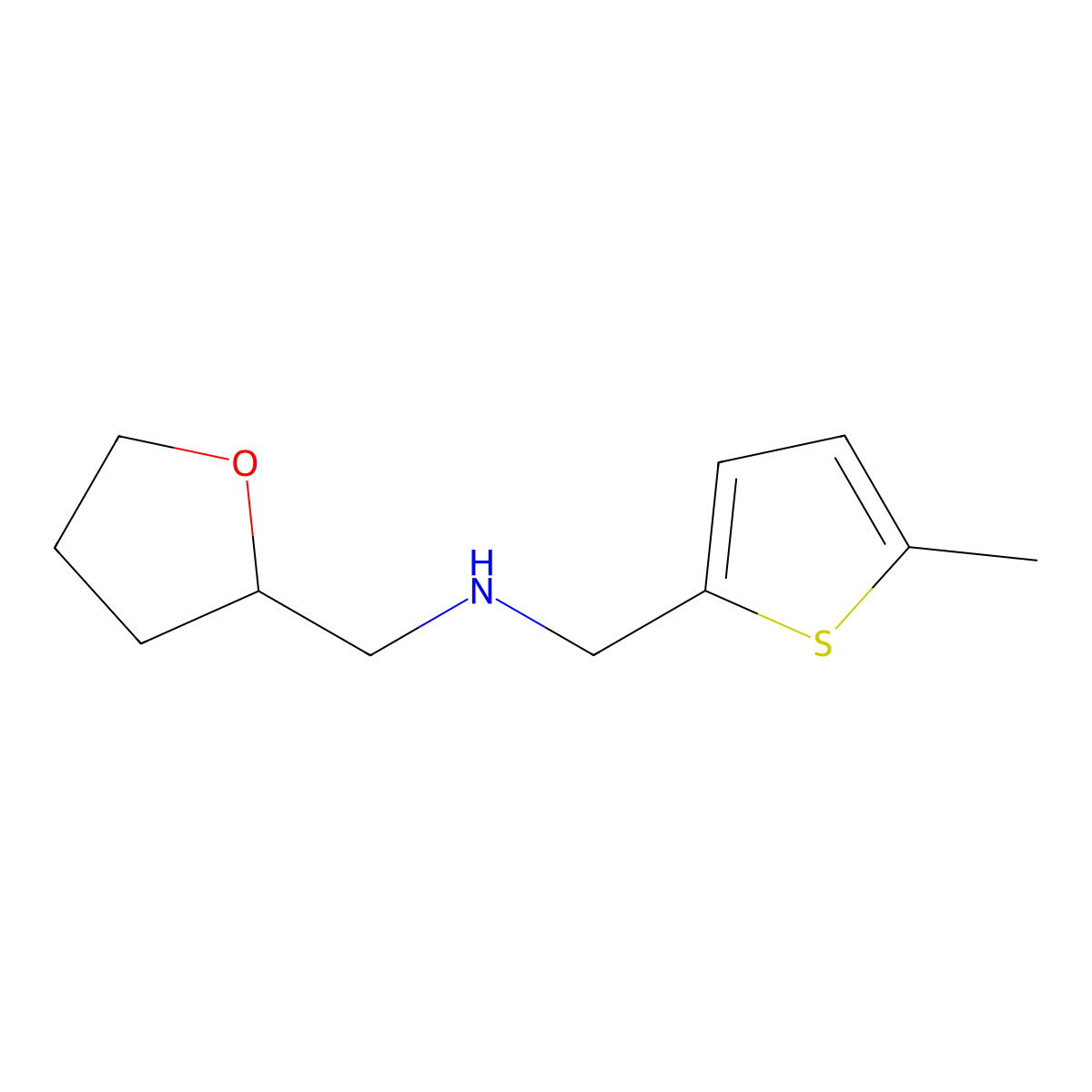 (5-Methyl-thiophen-2-ylmethyl)-(tetrahydro-furan-2-ylmethyl)-amine molecular structure, CAS 774554-01-7