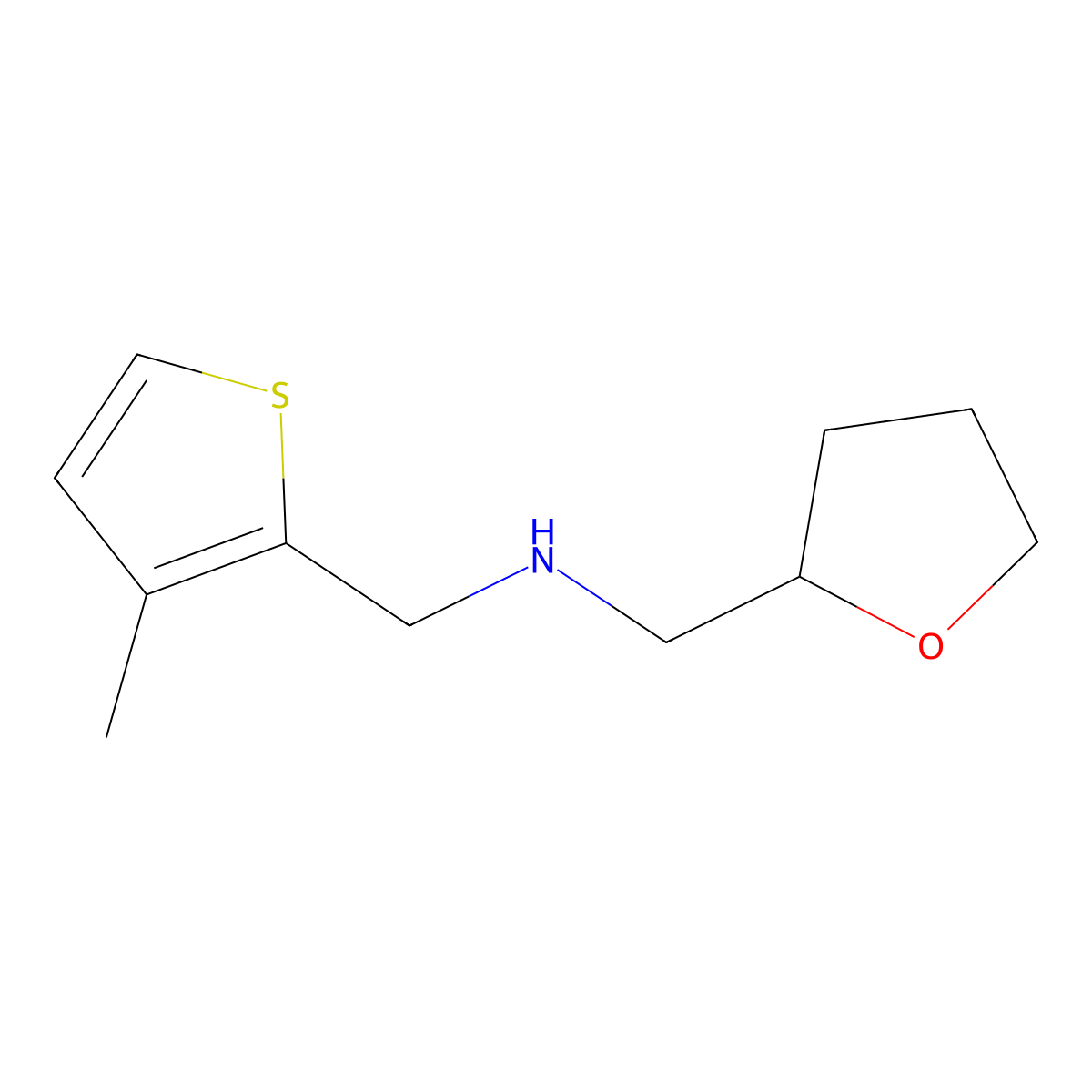 (3-Methyl-thiophen-2-ylmethyl)-(tetrahydro-furan-2-ylmethyl)-amine molecular structure, CAS 774554-03-9