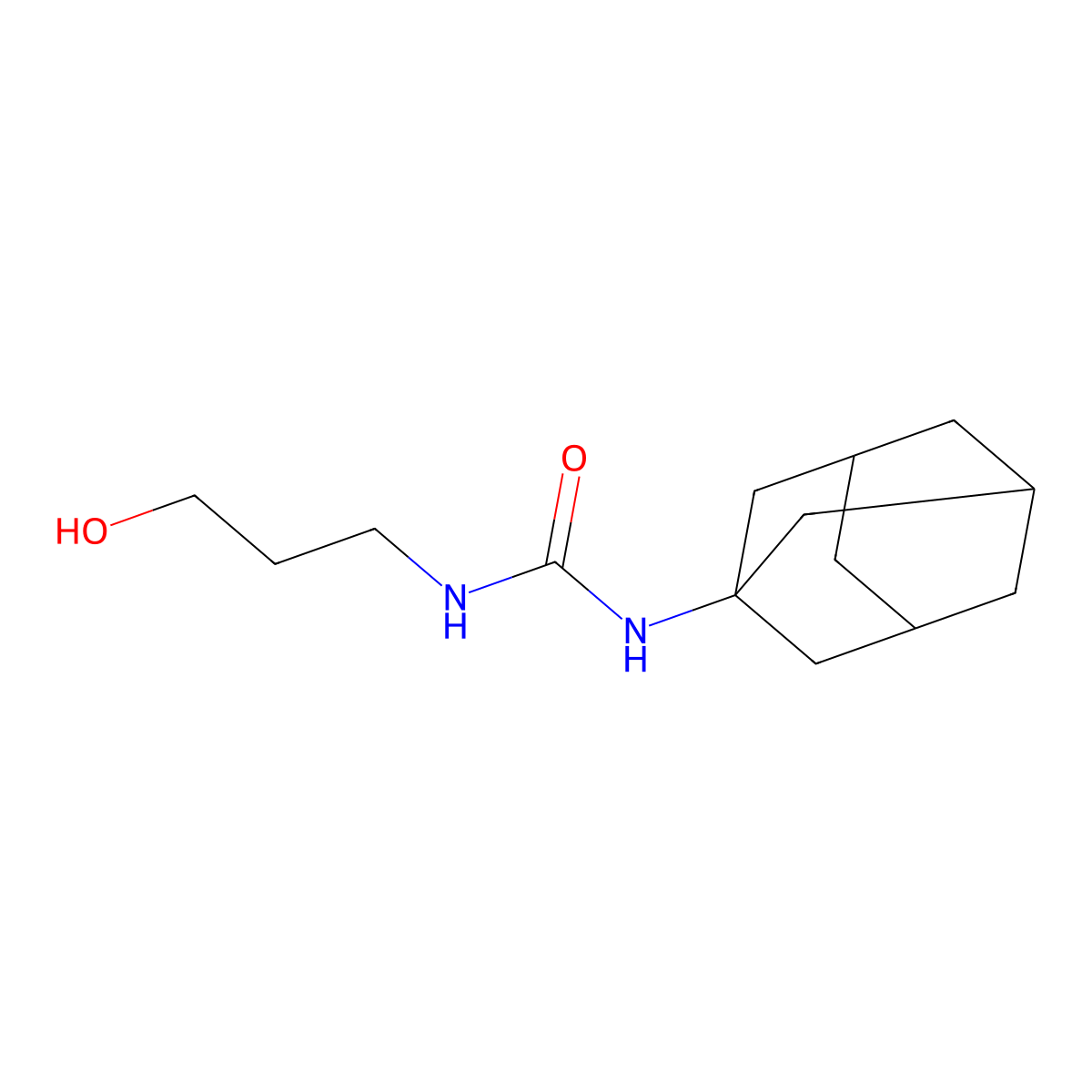 N-1-adamantyl-N'-(3-hydroxypropyl)urea molecular structure, CAS 774554-10-8