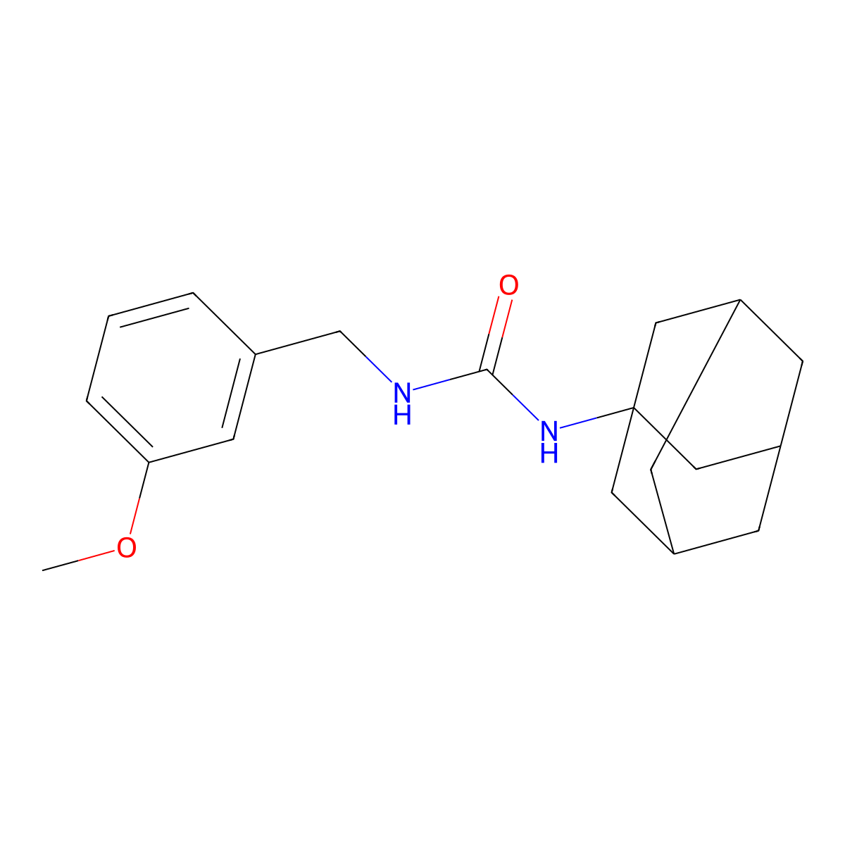 1-(1-Adamantyl)-3-[(3-methoxyphenyl)methyl]urea molecular structure, CAS 774554-12-0