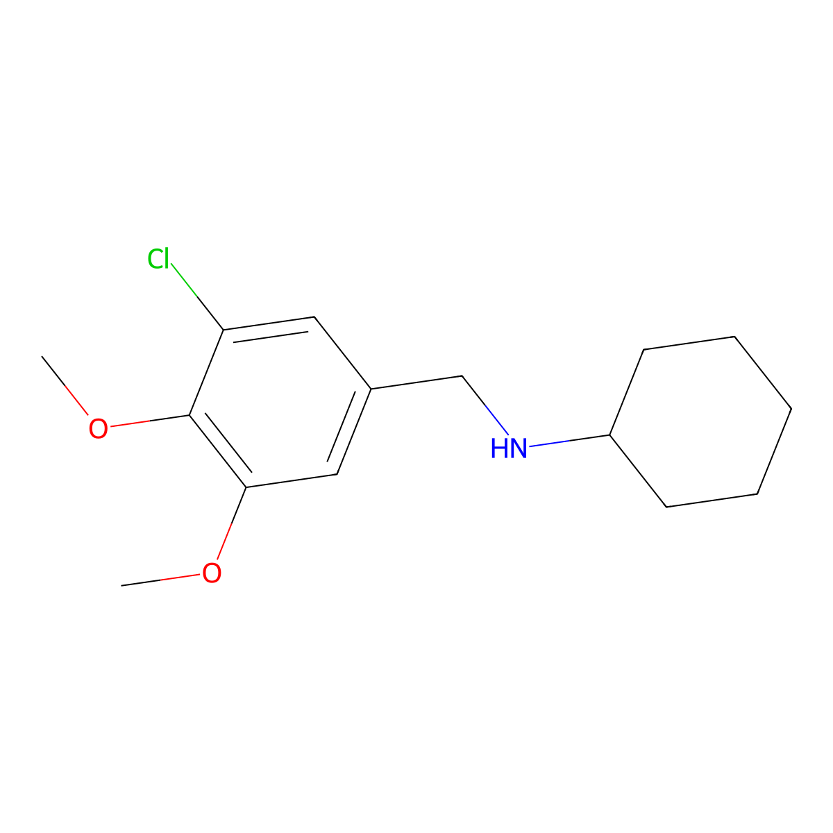 N-(3-chloro-4,5-dimethoxybenzyl)cyclohexanamine molecular structure, CAS 774554-20-0