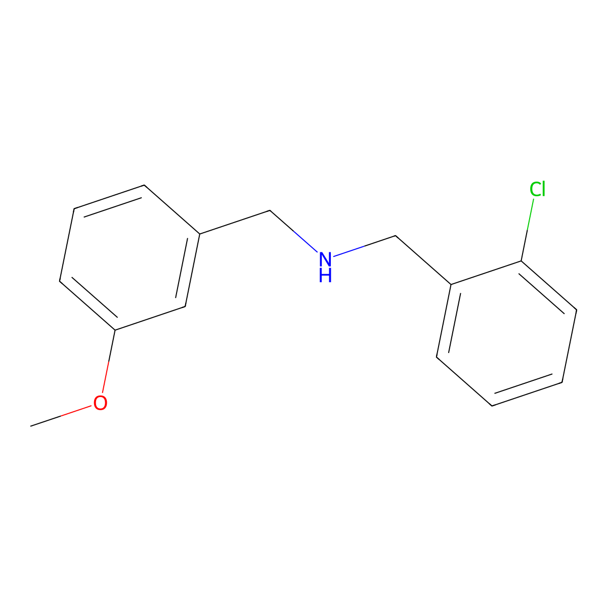 N-(2-chlorobenzyl)-N-(3-methoxybenzyl)amine molecular structure, CAS 774554-25-5