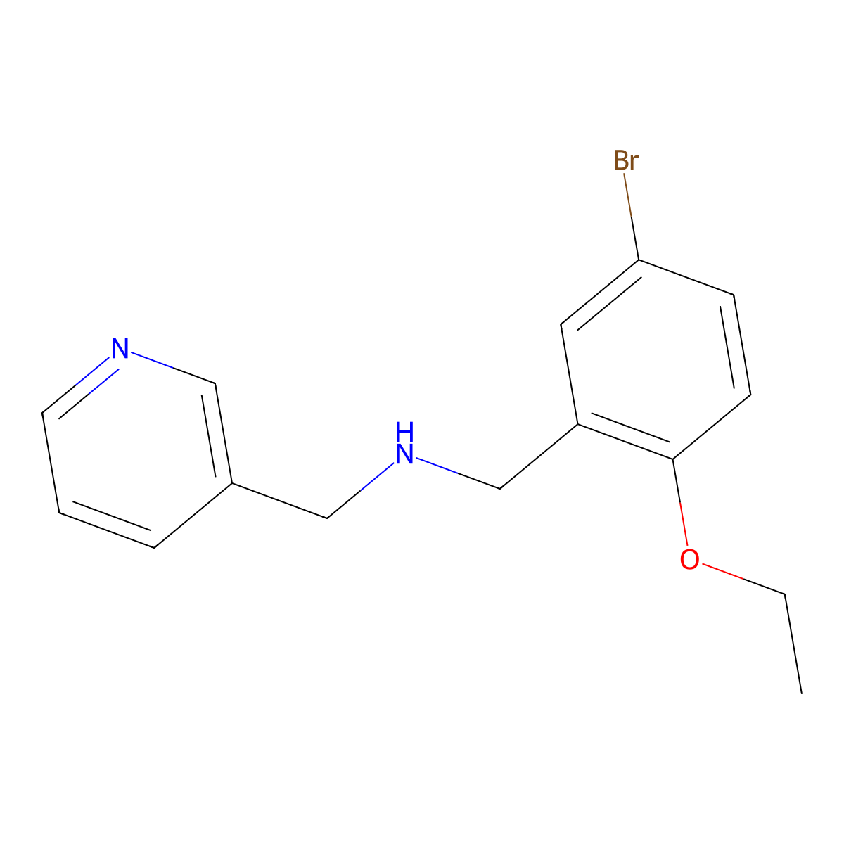 N-(5-bromo-2-ethoxybenzyl)-N-(3-pyridinylmethyl)amine molecular structure, CAS 774554-27-7
