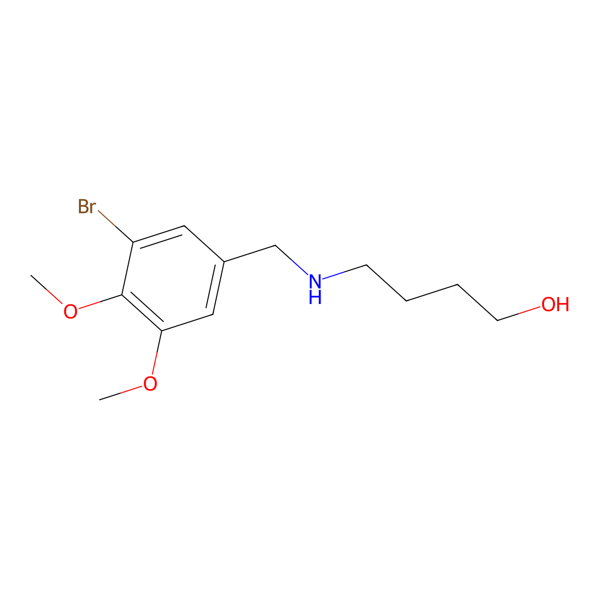 4-[(3-Bromo-4,5-dimethoxybenzyl)amino]-1-butanol molecular structure, CAS 774554-28-8