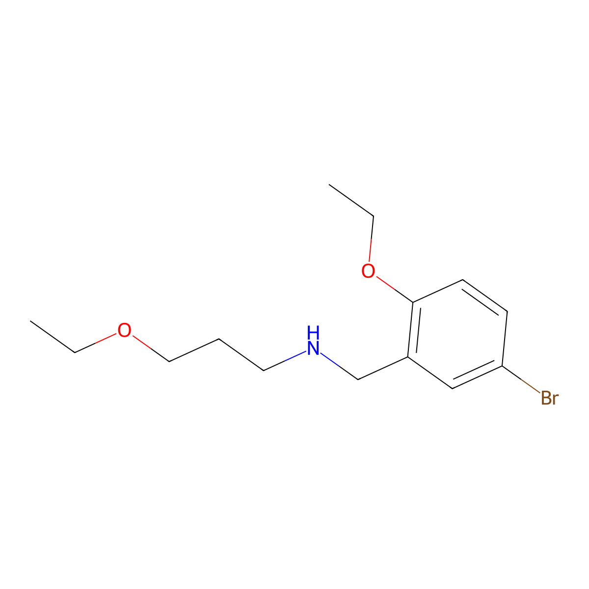 N-(5-bromo-2-ethoxybenzyl)-N-(3-ethoxypropyl)amine molecular structure, CAS 774554-35-7