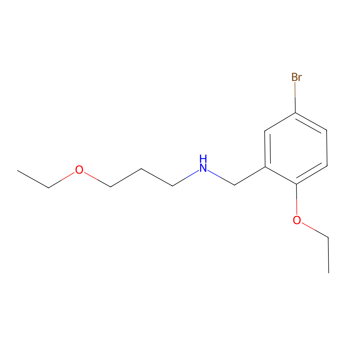 N-(5-bromo-2-ethoxybenzyl)-N-(3-ethoxypropyl)amine molecular structure, CAS 774554-35-7