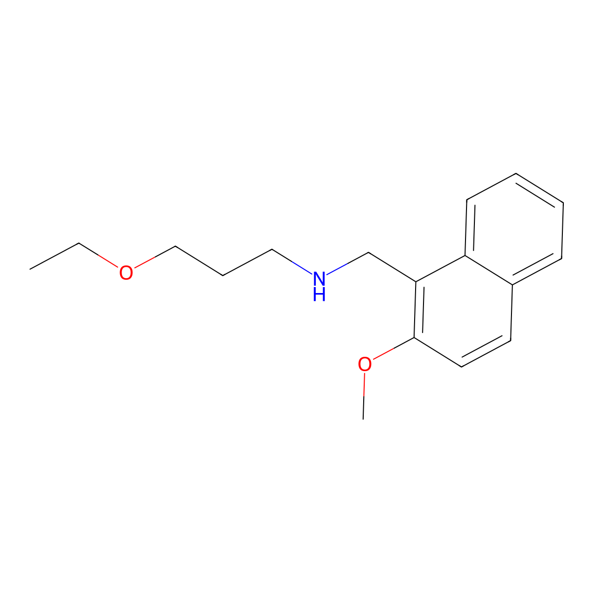 3-ethoxy-N-[(2-methoxynaphthalen-1-yl)methyl]propan-1-amine molecular structure, CAS 774554-37-9